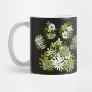 Cute Dog Paw Print Floral Print Mug